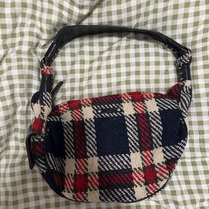 Kate Spade Women’s Plaid Wool Tweed Hobo Shoulder Bag